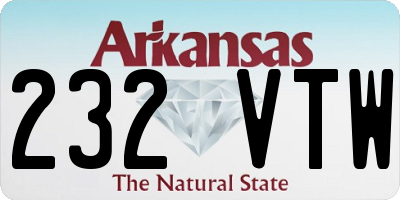AR license plate 232VTW