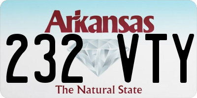 AR license plate 232VTY