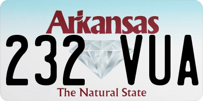 AR license plate 232VUA