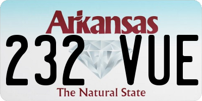 AR license plate 232VUE