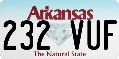 AR license plate 232VUF