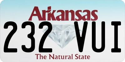AR license plate 232VUI