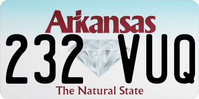 AR license plate 232VUQ