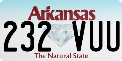 AR license plate 232VUU