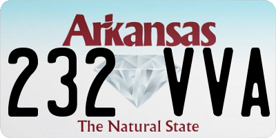 AR license plate 232VVA