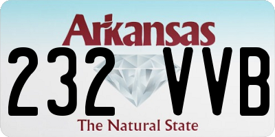 AR license plate 232VVB