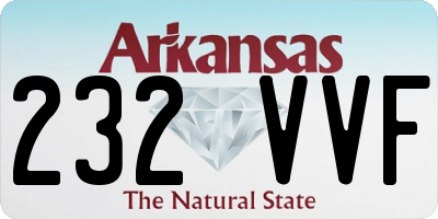 AR license plate 232VVF