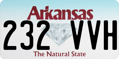 AR license plate 232VVH