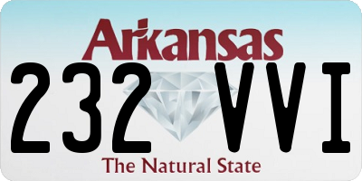 AR license plate 232VVI