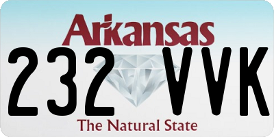 AR license plate 232VVK