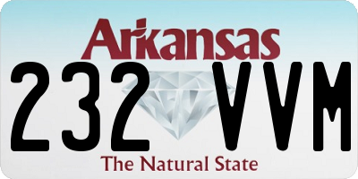 AR license plate 232VVM
