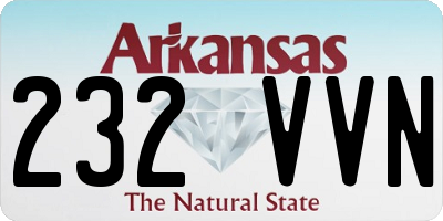 AR license plate 232VVN