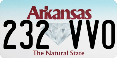 AR license plate 232VVO