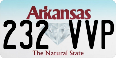 AR license plate 232VVP