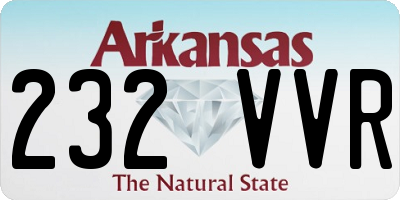 AR license plate 232VVR
