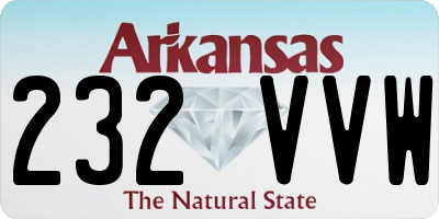 AR license plate 232VVW