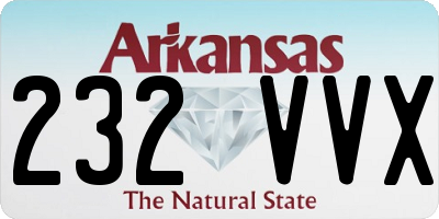 AR license plate 232VVX