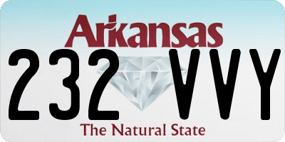 AR license plate 232VVY