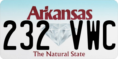 AR license plate 232VWC