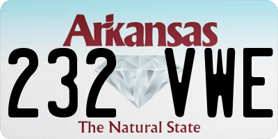 AR license plate 232VWE