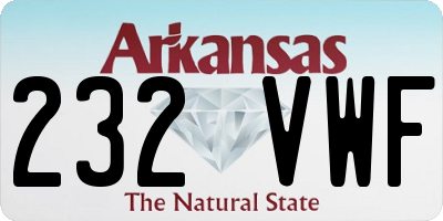 AR license plate 232VWF