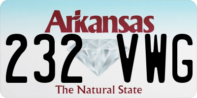 AR license plate 232VWG