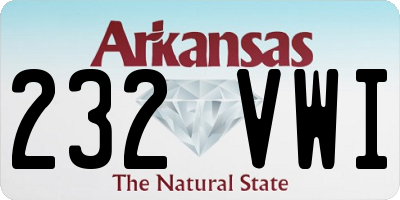 AR license plate 232VWI
