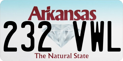 AR license plate 232VWL