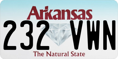 AR license plate 232VWN