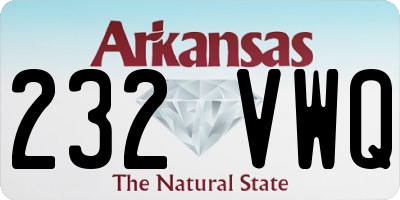 AR license plate 232VWQ