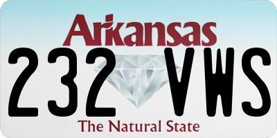 AR license plate 232VWS
