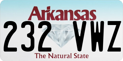 AR license plate 232VWZ