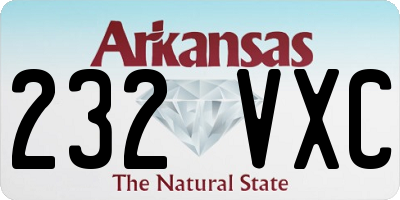 AR license plate 232VXC