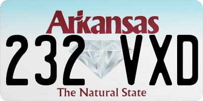 AR license plate 232VXD