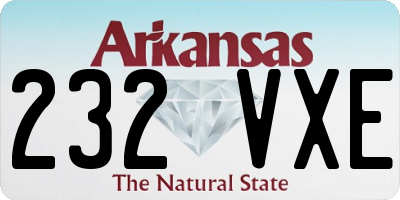 AR license plate 232VXE