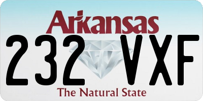 AR license plate 232VXF