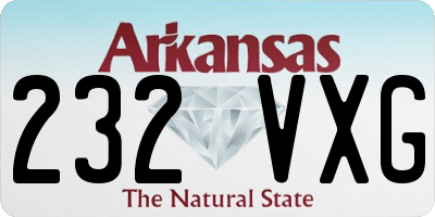 AR license plate 232VXG