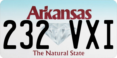 AR license plate 232VXI