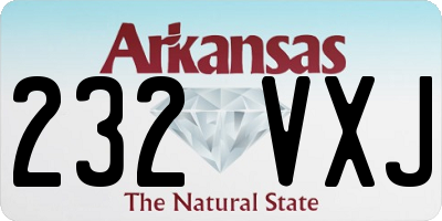 AR license plate 232VXJ