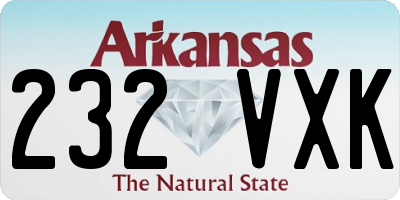 AR license plate 232VXK