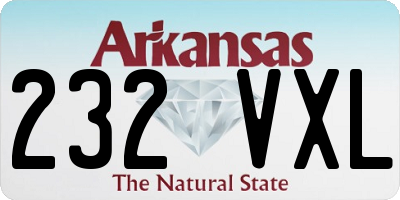 AR license plate 232VXL