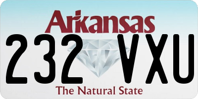 AR license plate 232VXU