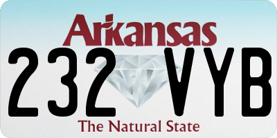 AR license plate 232VYB