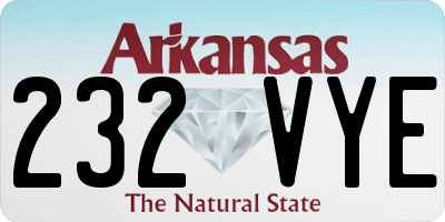 AR license plate 232VYE