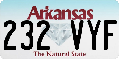 AR license plate 232VYF