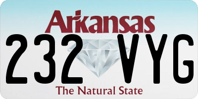 AR license plate 232VYG