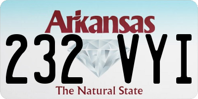 AR license plate 232VYI