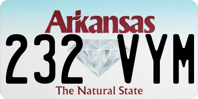 AR license plate 232VYM