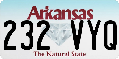 AR license plate 232VYQ