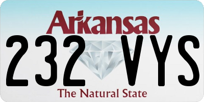 AR license plate 232VYS